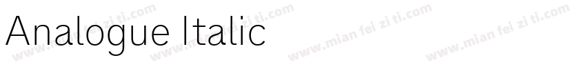 Analogue Italic字体转换